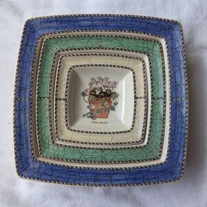 Wedgwood Sarah's Garden Floral Nesting Sweet Meat Dishes Set - 3 Discontinued